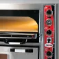Preview: Pizzaofen mit Thermometer | 9+9x Ø30cm | 16 kW | 400V Edelstahl 2 Backkammern